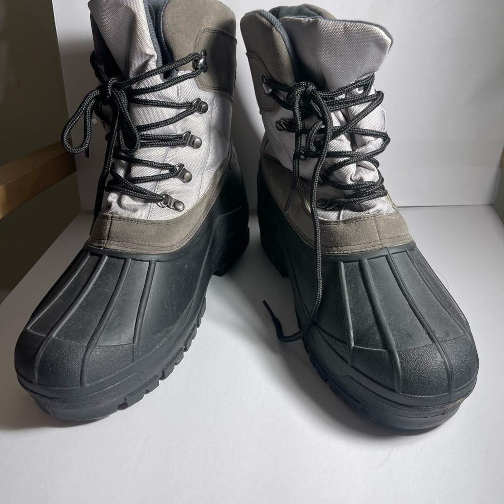 Gray and Black Winter Boots